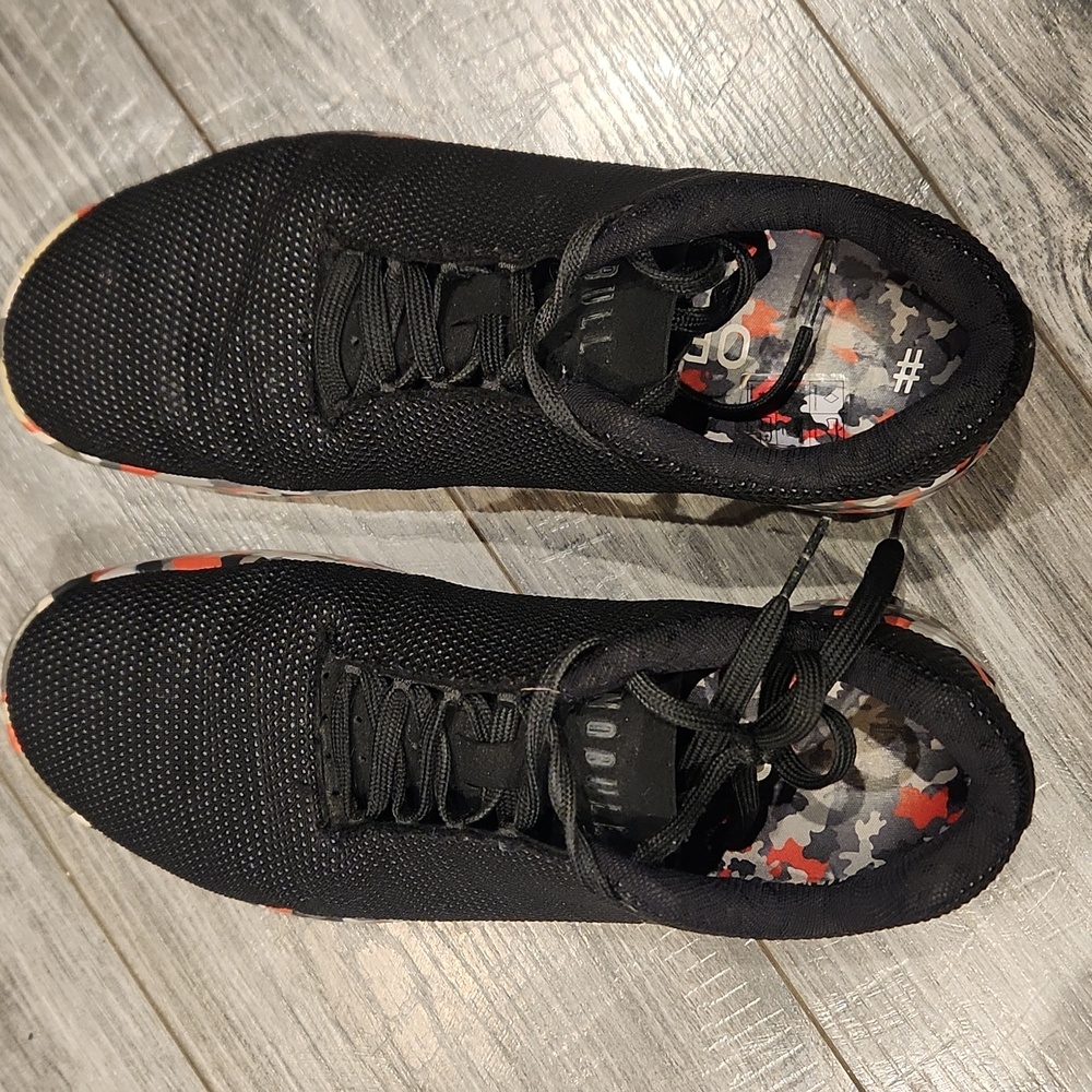 NOBULL Black Sneakers with Multicolor Camo Sole Women's Sz 10 - Picture 3 of 12